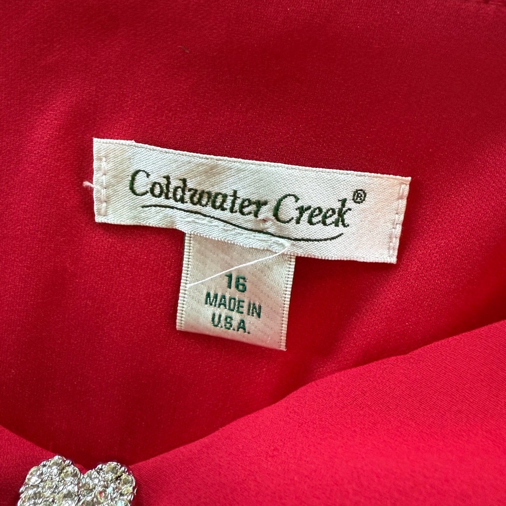 Coldwater Creek ladies fully lined ruffled layer dress size 16 excellent condi - Picture 15 of 16